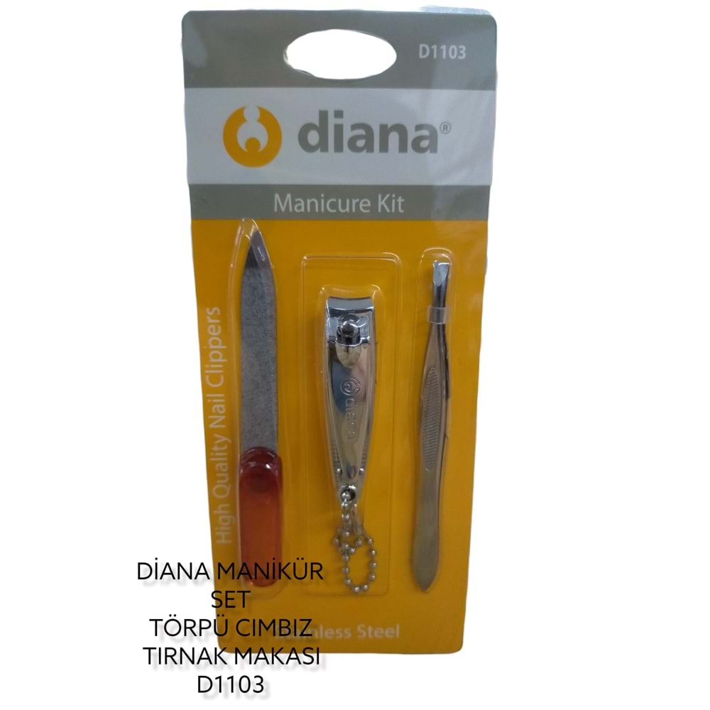 D1103 Diana Tırnak Makası Seti 3Lü