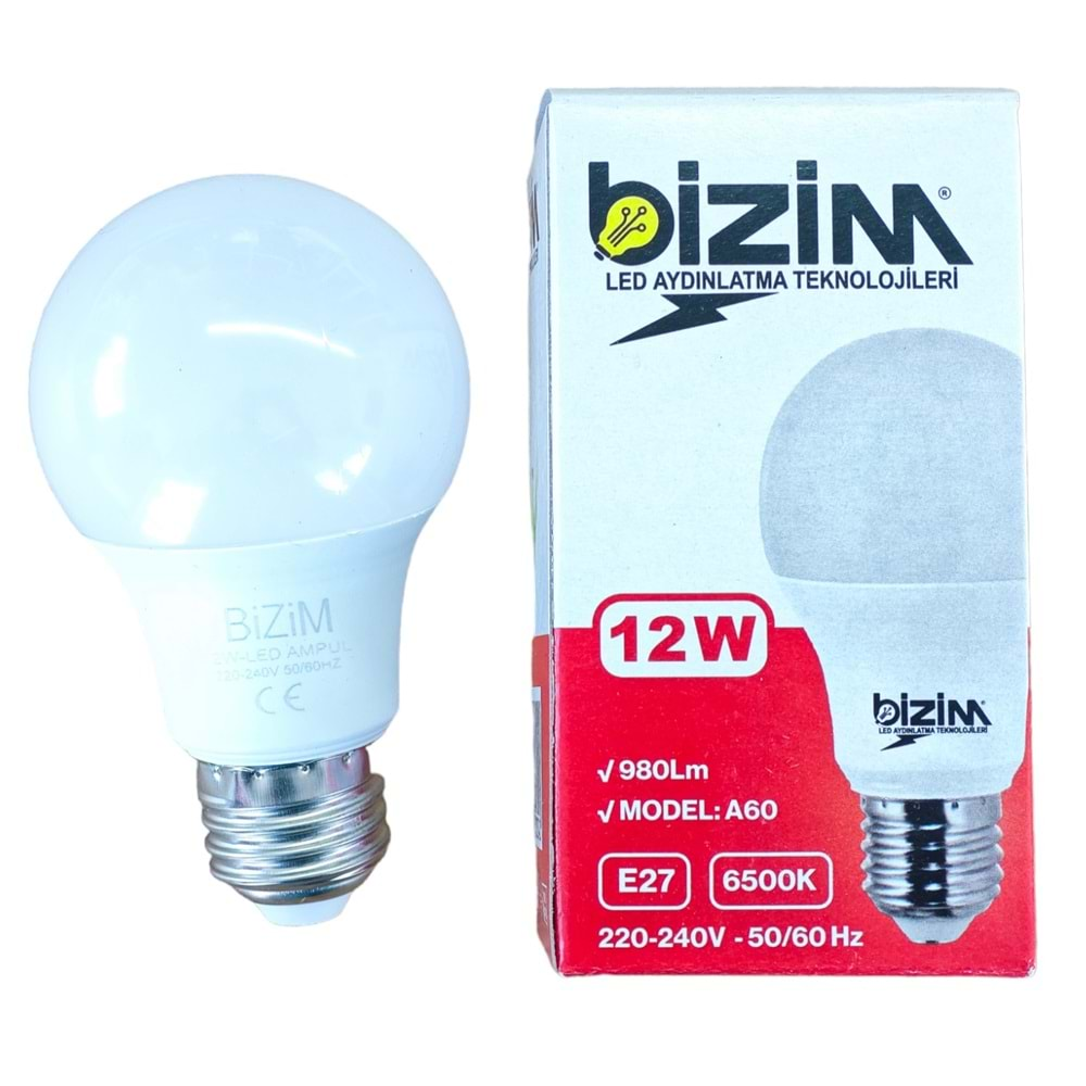 Amp0299 Bizim E27-12W A60 Led Ampul