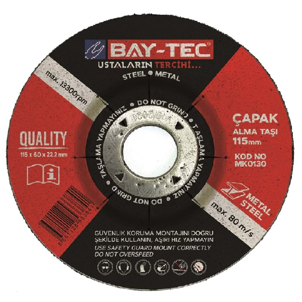 Mk0130 Bay-Tec Çapak Alma Taşı 115*60*22mm