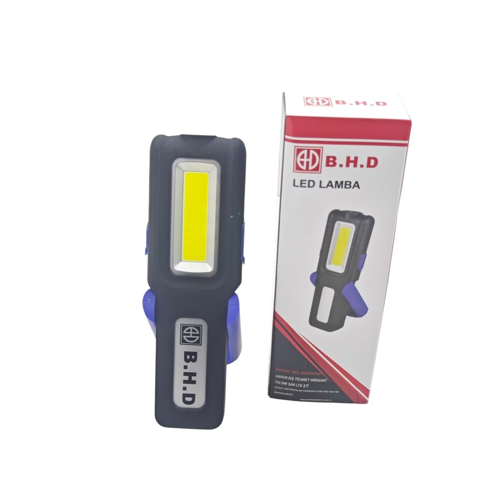 BHD00357 B.H.D Cob Led Şarjlı El Lambası - Büyük