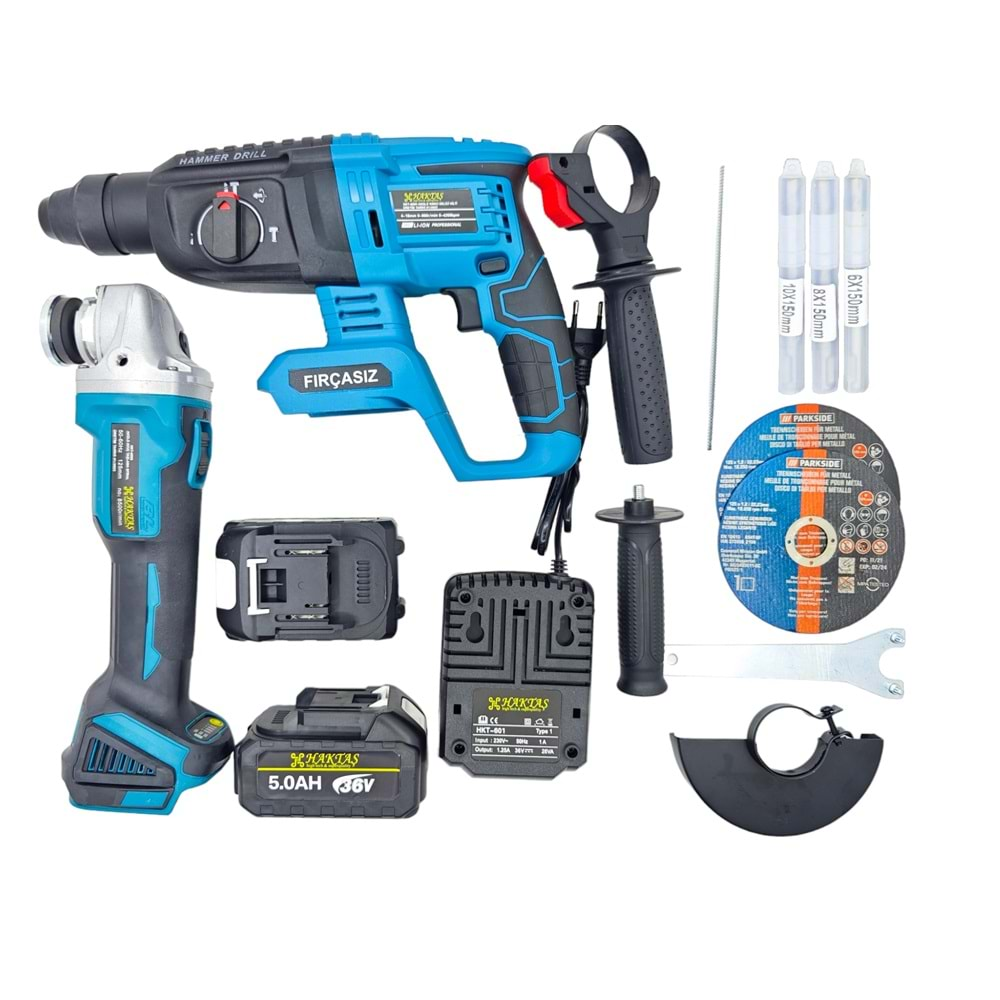 Hkt-601 Haktaş Şarjlı 2Li Set 36V 5Ah - Hilti / İspiral