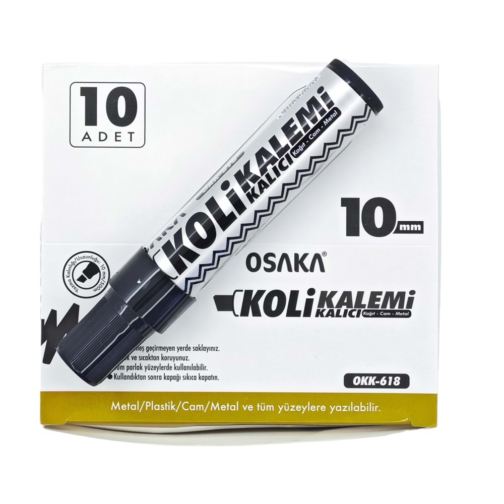 Okk-618 Osaka Jumbo Koli Kalemi 10Mm - Siyah