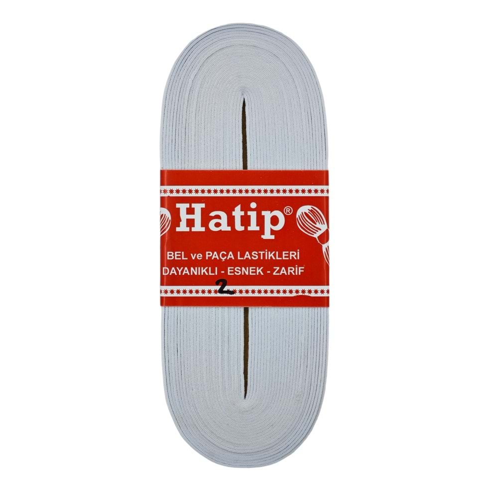 00486 Hatip Paça Lastiği 2Cm - Beyaz