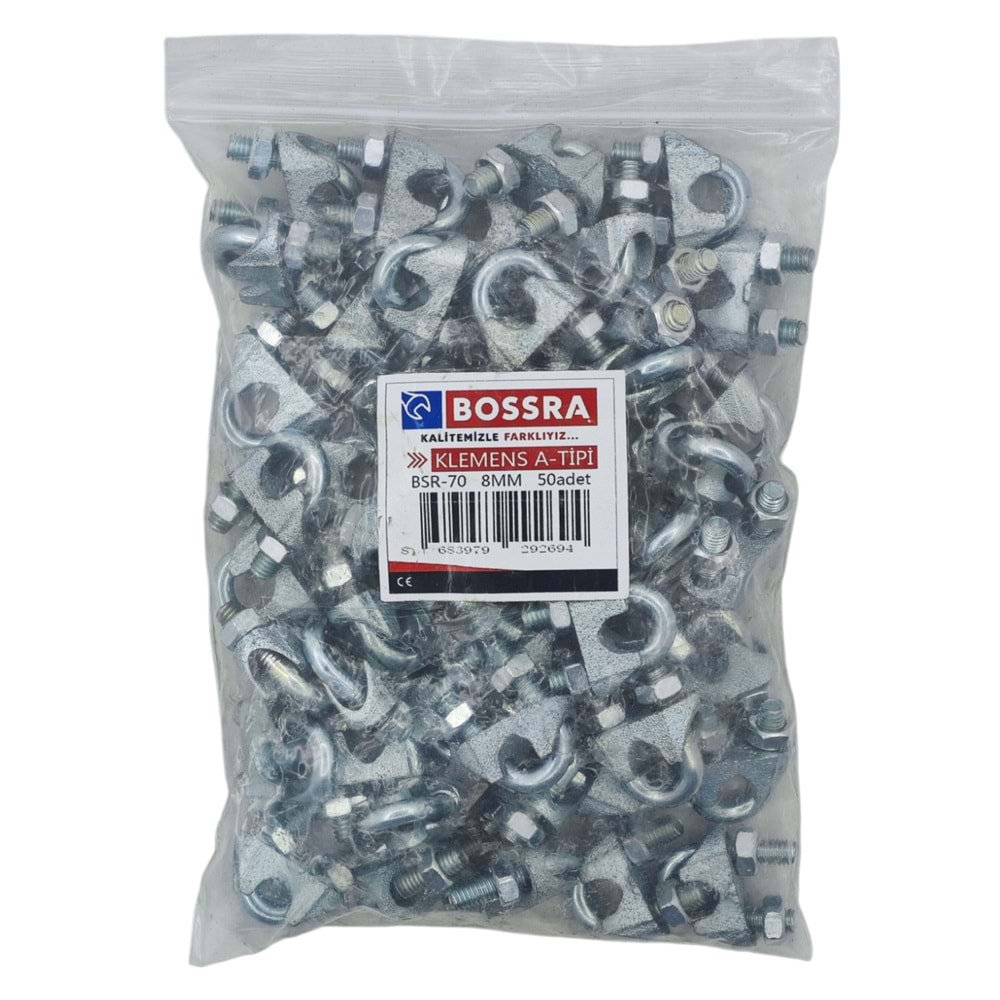 BSR-70 Bossra A-Tipi Metal Klemens 8mm