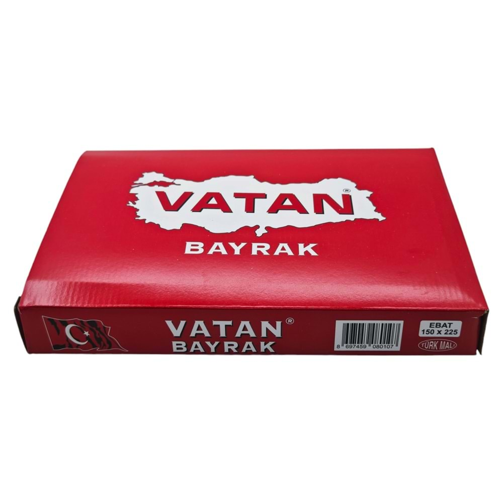 110 Vatan Ebatlı Kumaş Bayrak 150*225cm