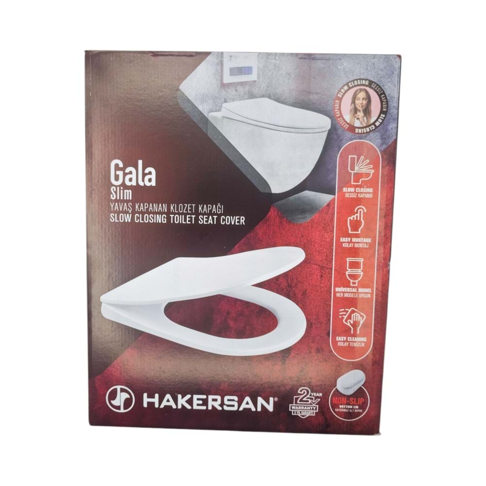 00992 Hakersan Gala Slim Yavaş Kapanan Klozet Kapağı