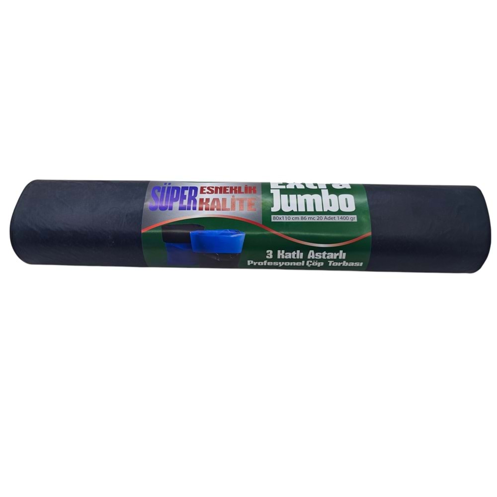 SP-5739 Çöp Dök Extra Jumbo 3 Katlı Astarlı Çöp torbası