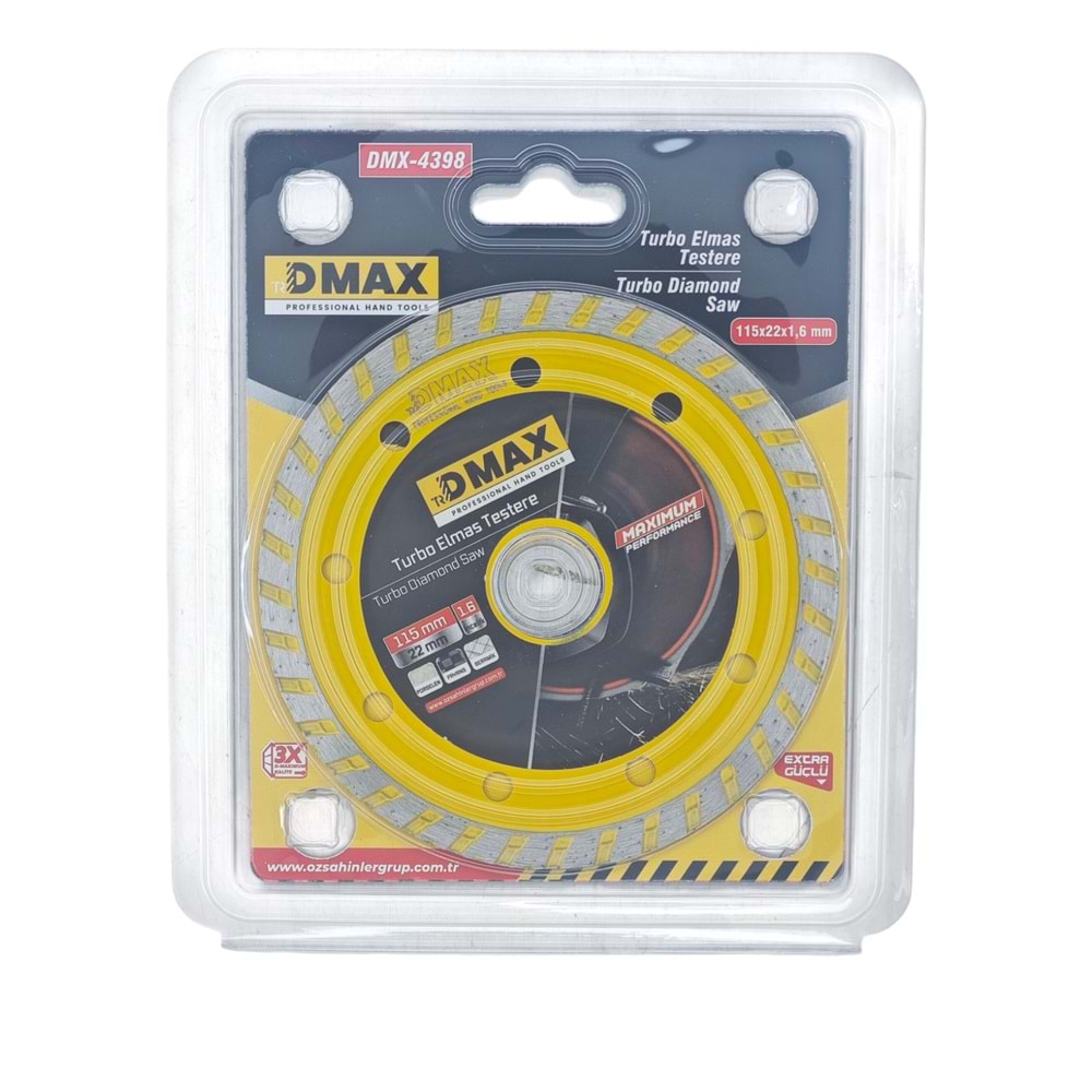 DMX-4398 Dmax Turbo Elmas Testere 115mm