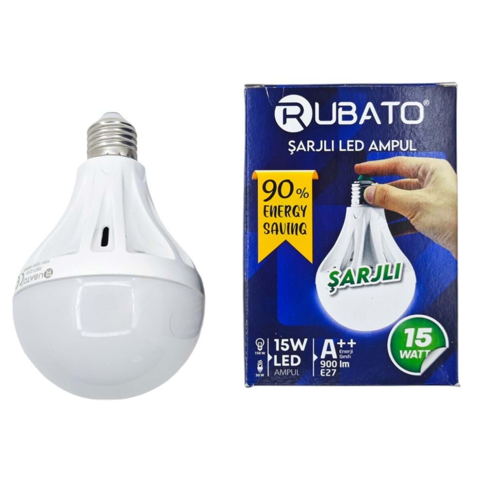 RBT-215 Rubato E27-15W Şarjlı Led Lamba