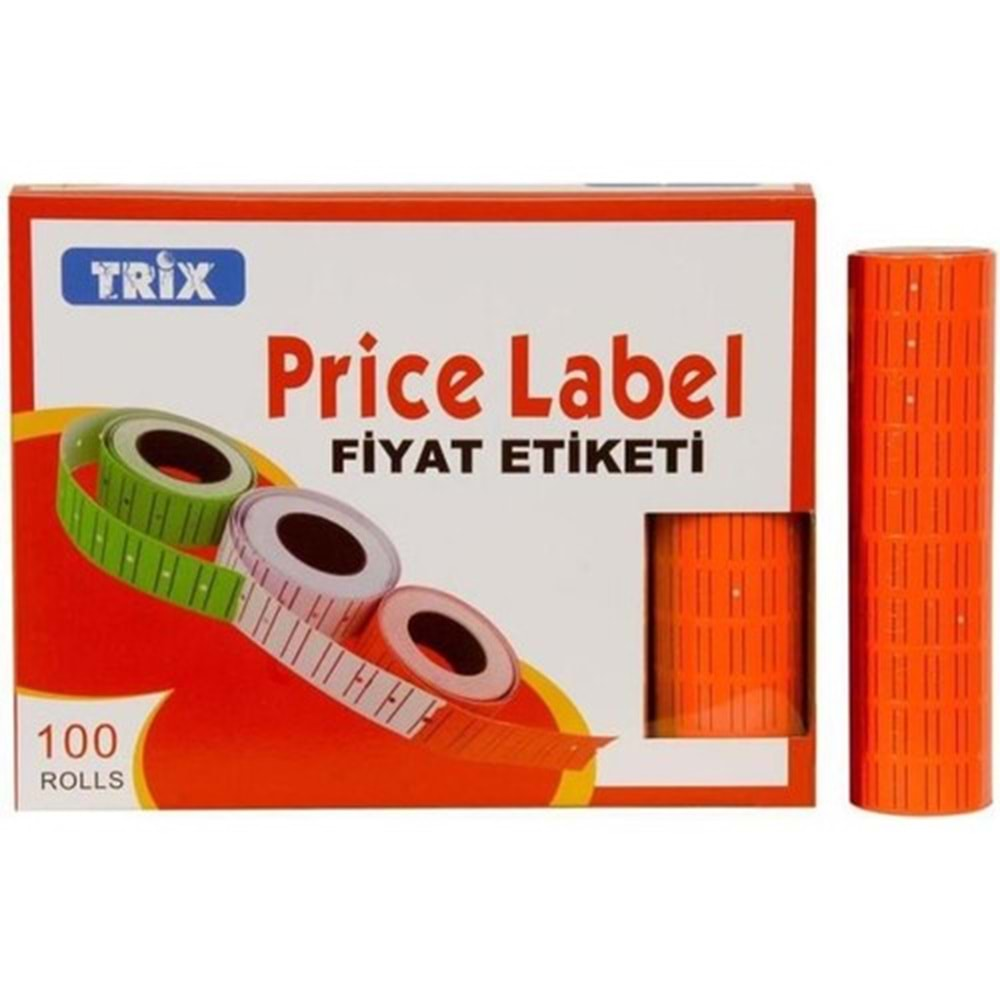 Mks-813 Trix Fiyat Etiketi 10Lu - Turuncu