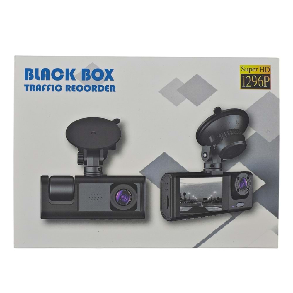 C309 Black Box Full HD 1080P 3’lü Araç Kamera Sistemi