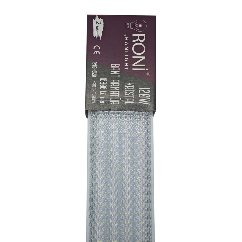 RN10-0120 Roni 120W Led Kristal Bant Armatür 120cm