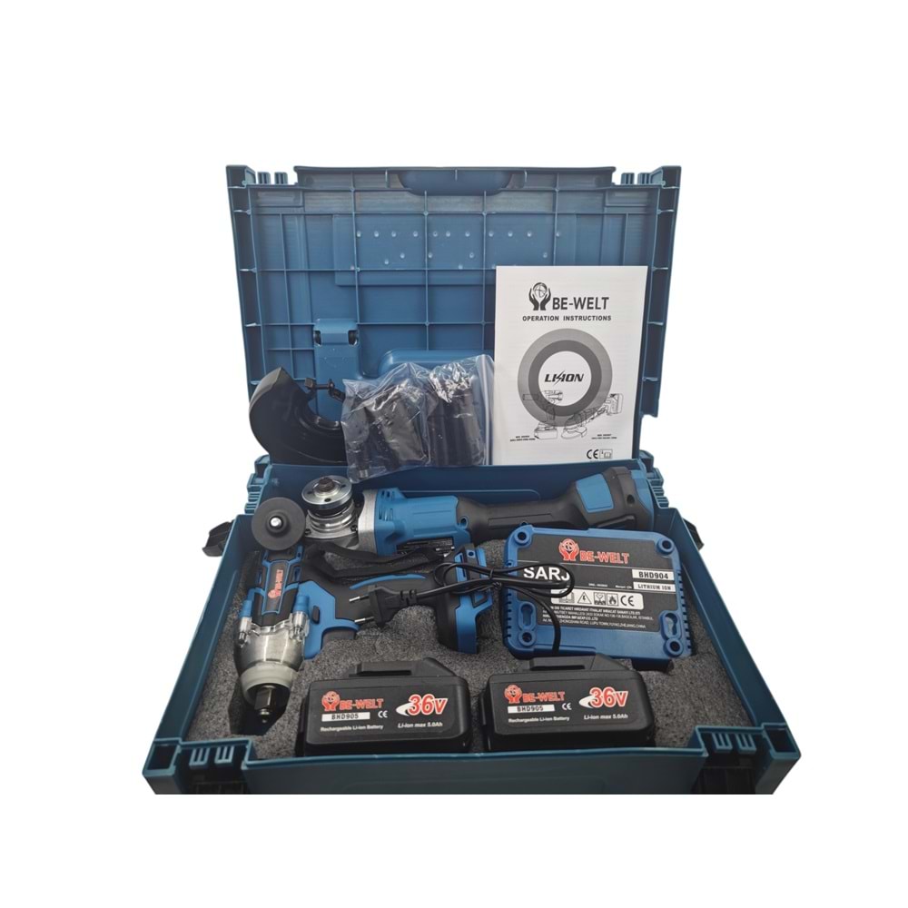 BHD.ST02 B.H.D 36V 2li Şarjlı Set - BHD903-BHD907