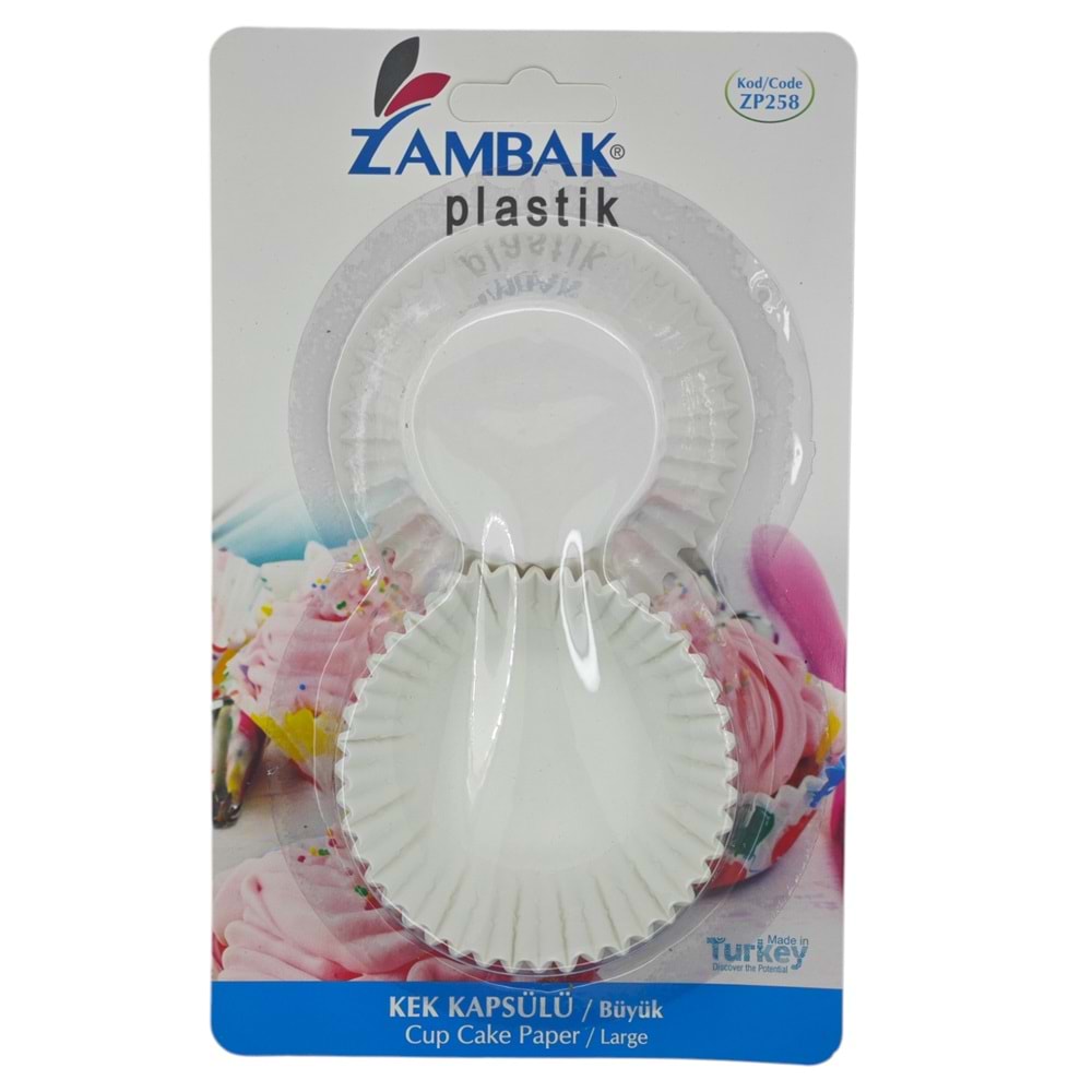 ZP258 Zambak Plastik Kek Kapsülü - Büyük