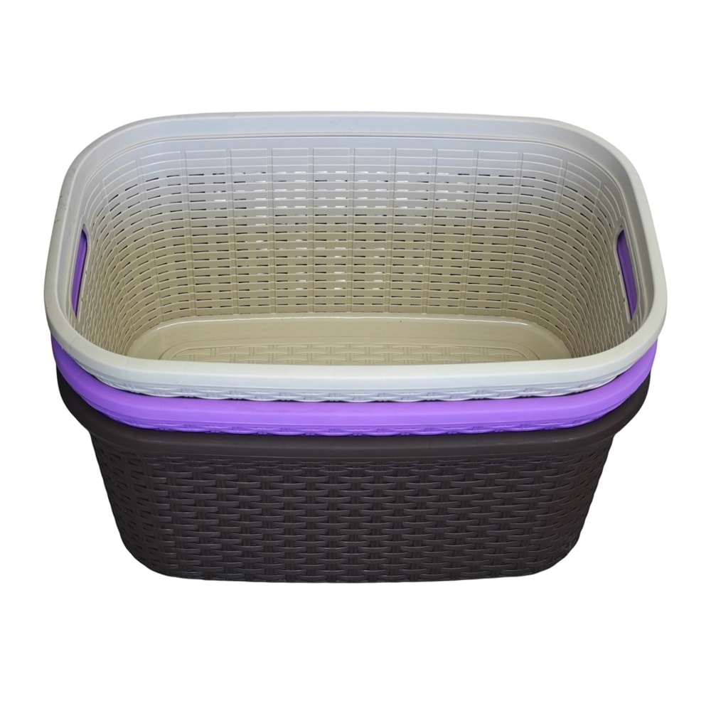 295 546 Saban Hasır Örgülü Çamaşır Sepeti