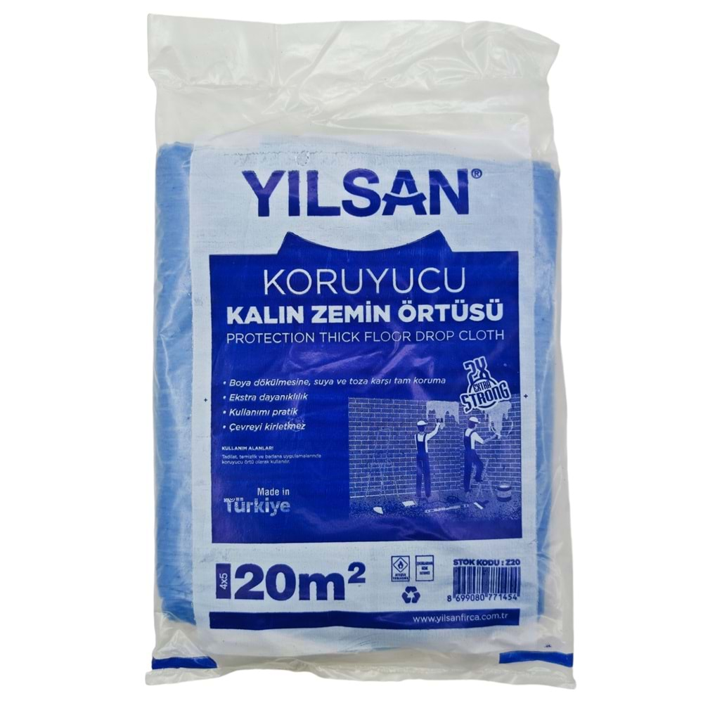 Z20 Yılsan Koruyucu Kalın Hışır Örtüsü 4*5m² - Mavi