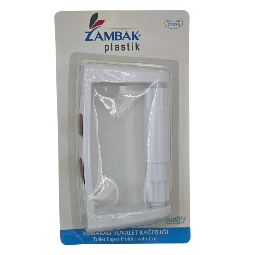 ZP236 Zambak Plastik Makaralı WC Kağıtlığı