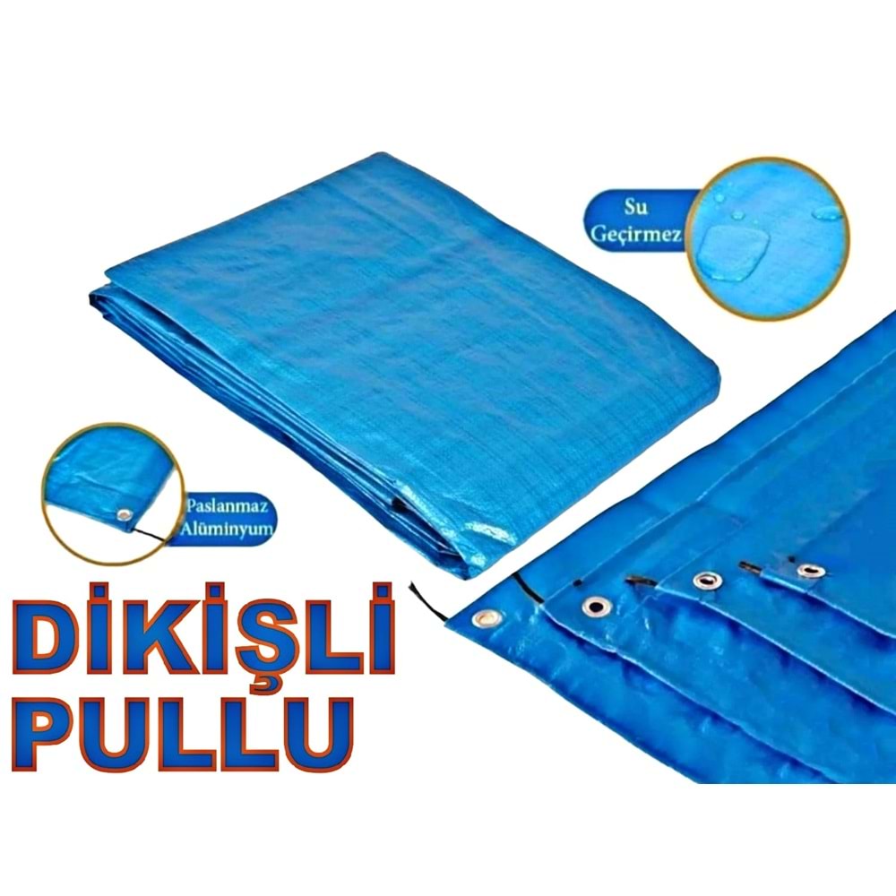 02383 Ebatlı Pe Mavi Branda - 3*4