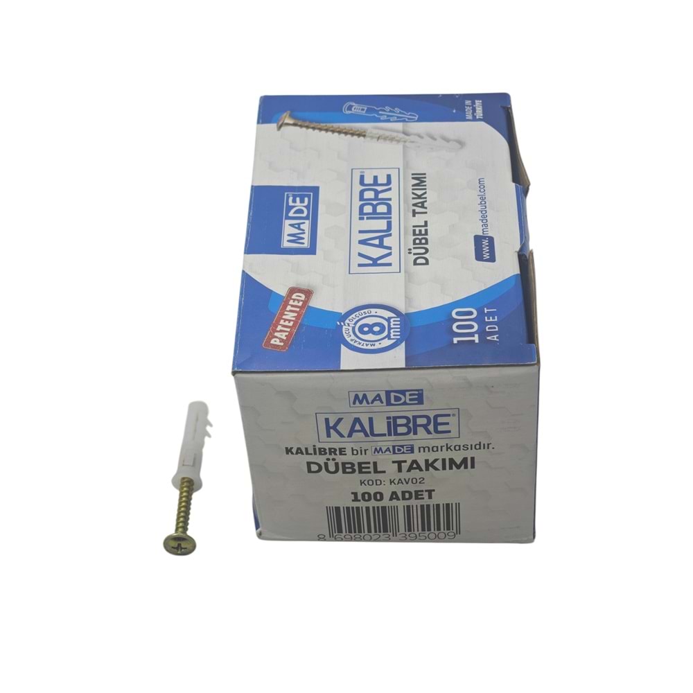SKD2 Made Kutulu Standart Dübel 100lü 8mm