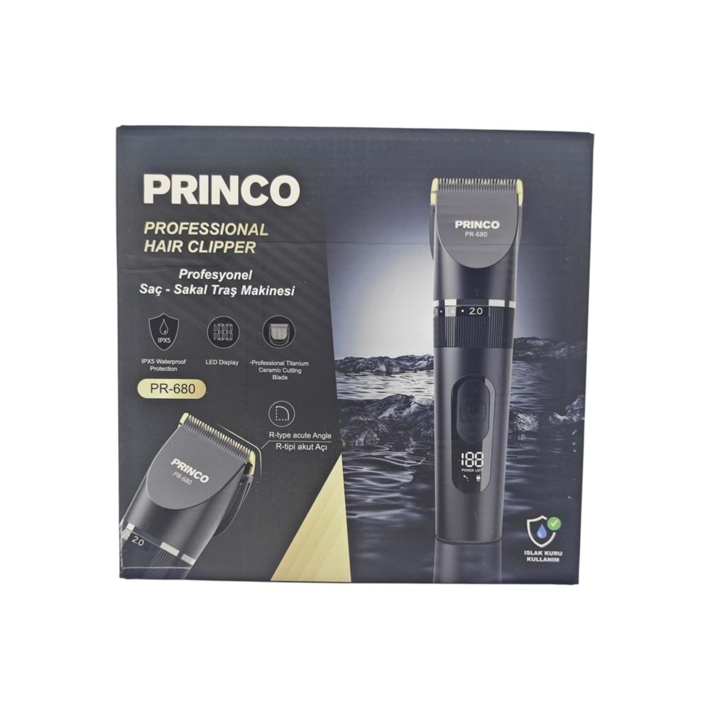PR-680 Princo Şarjlı Saç Sakal Traş Makinesi