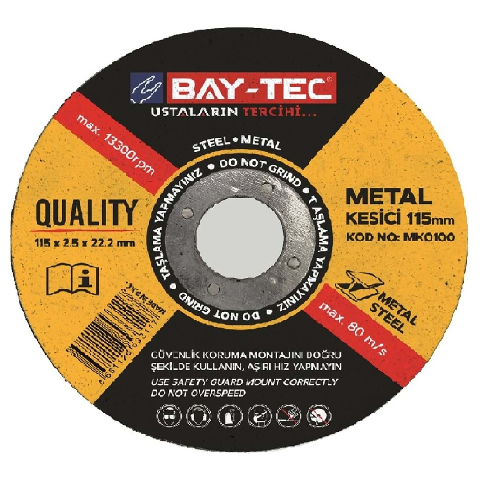 Mk0100 Bay-Tec Metal Kesici 115*2,5*22Mm