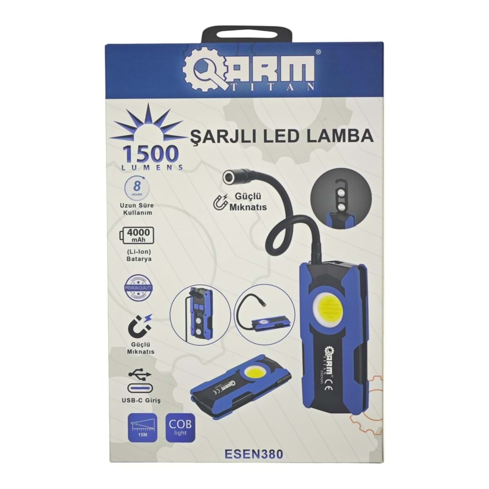 Esen380 ARM Şarjlı Led Lamba 1500 Lümen