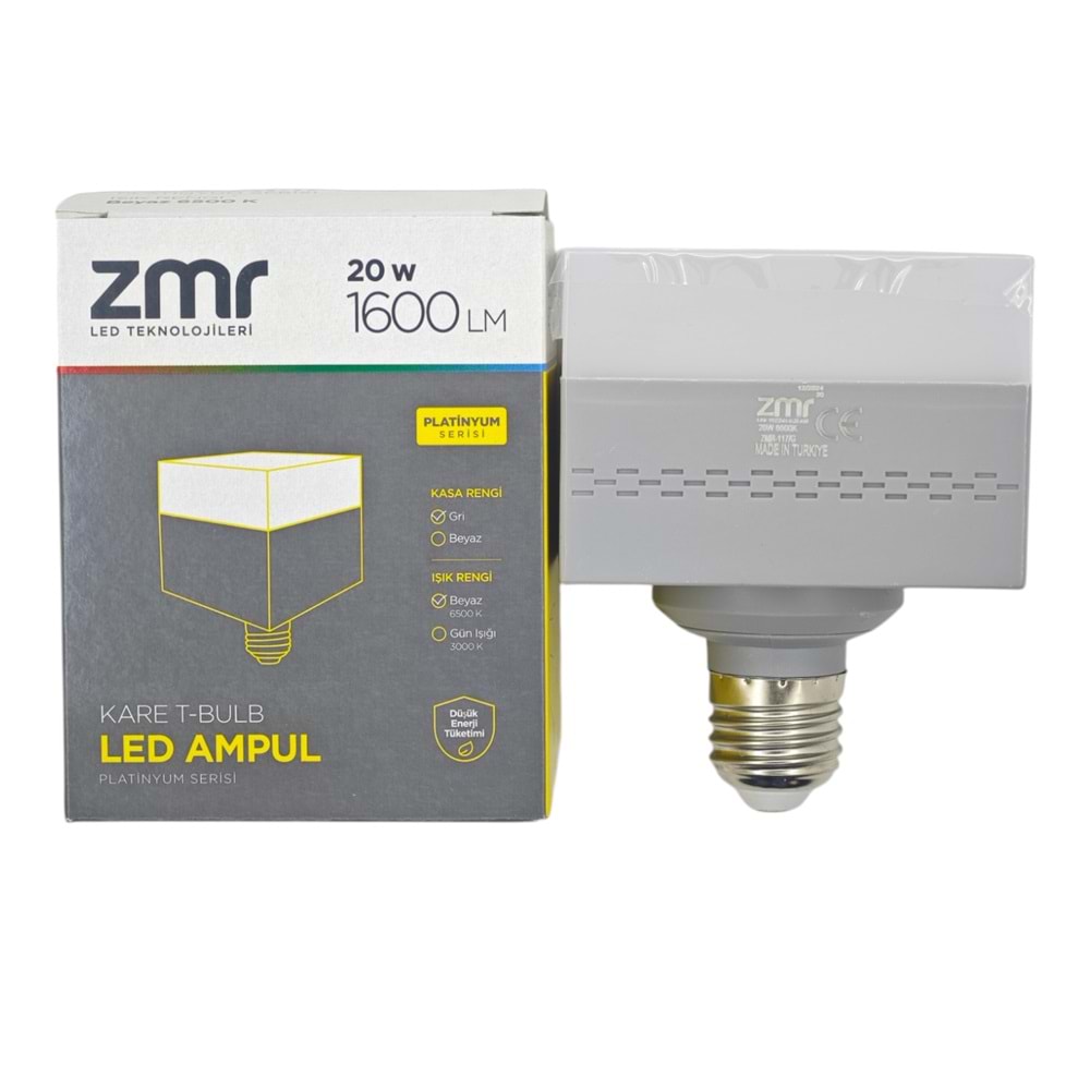 ZMR-117/G ZMR E27-20W Kare T-Bulb Led Ampul