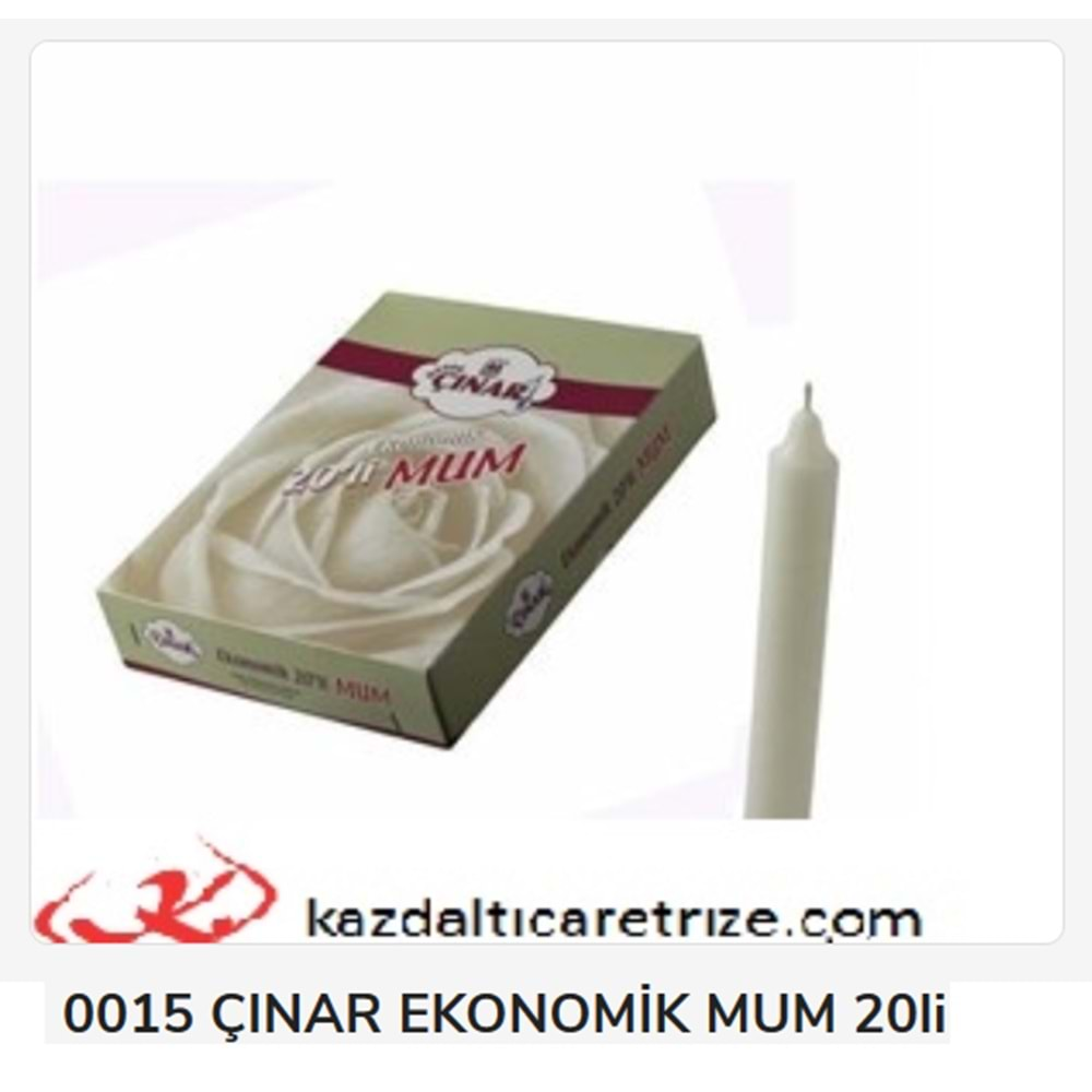 0015 Çınar Ekonomik Mum 20Li