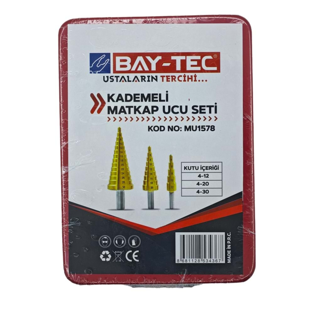 Mu1578 Bay-Tec Kademeli Matkap Ucu Seti 4-30Mm