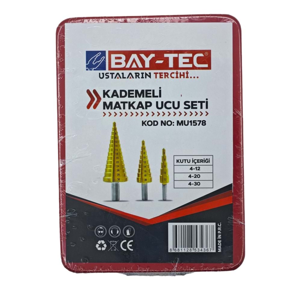 MU1578 Bay-Tec Kademeli Matkap Ucu Seti 4-30Mm