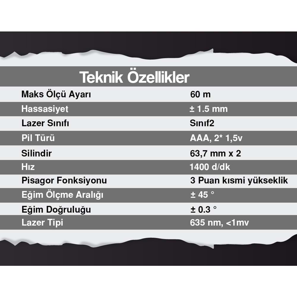 ATLM 60 Attlas Lazer Metre 60m - Mesafe Ölçer