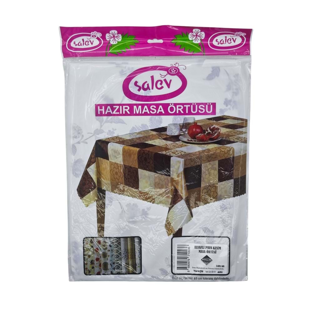 1003 Salev Elyaflı Masa Örtüsü 140cm - Yuvarlak