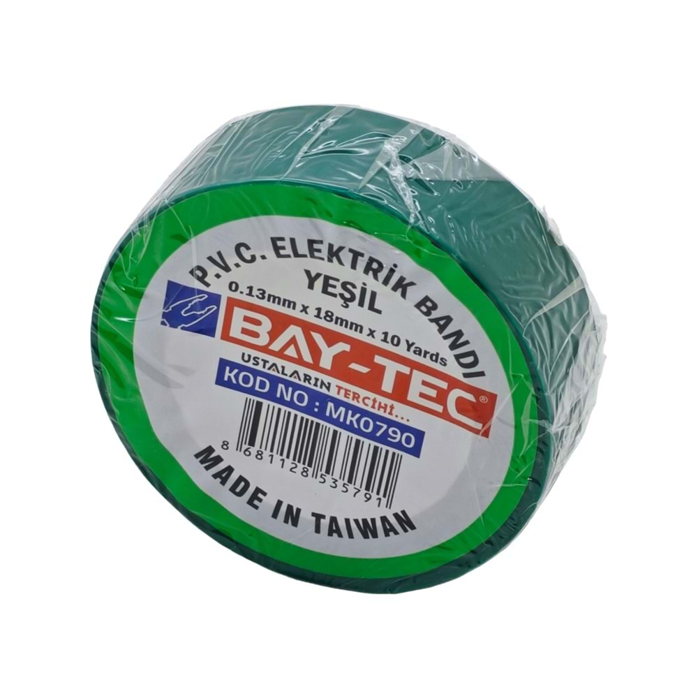 Mk0790 Bay-Tec Pvc Elektrik Bantı (Yeşil)