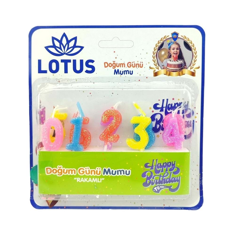 LTS-TM107 Lotus Rakamlı Doğum Günü Mumu