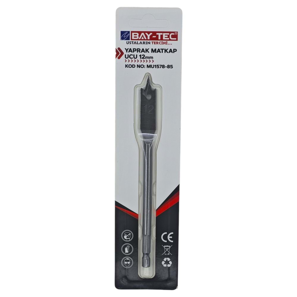 MU1578-85 Bay-Tec Yaprak Matkap Ucu 12mm