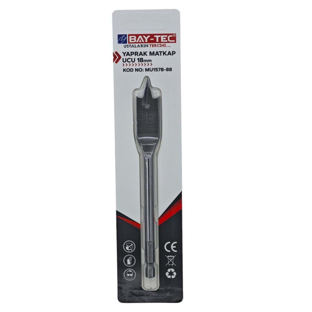 MU1578-88 Bay-Tec Yaprak Matkap Ucu 18mm