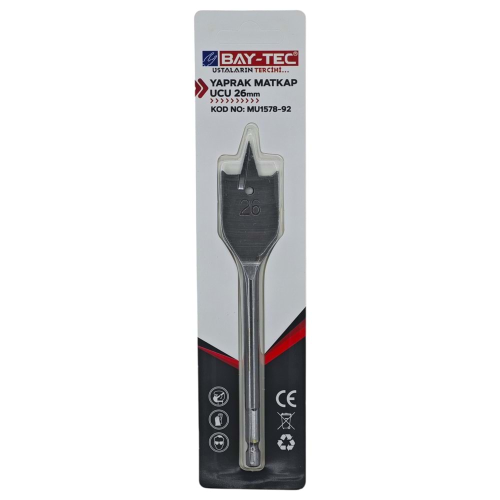 MU1578-92 Bay-Tec Yaprak Matkap Ucu 26mm