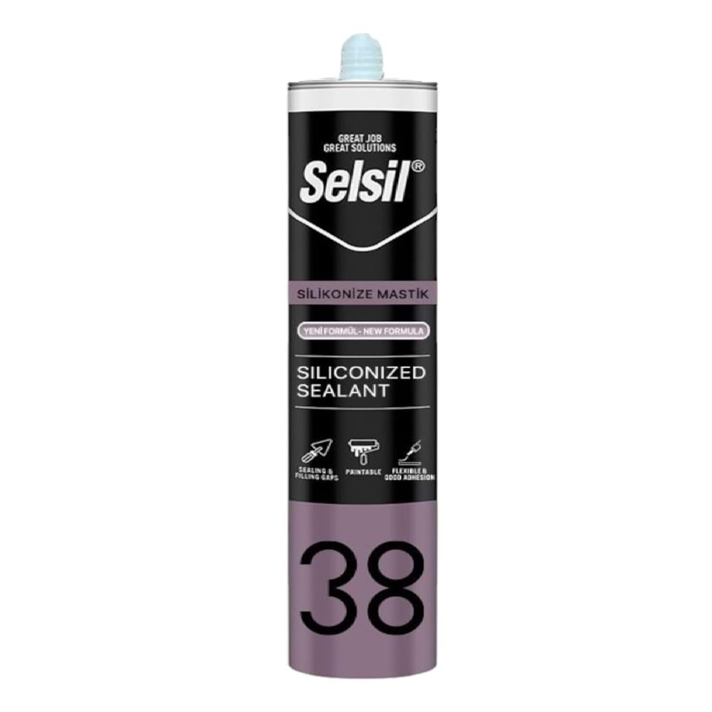15651-1F Selsil 38 Silikonize Mastik 500gr - Beyaz