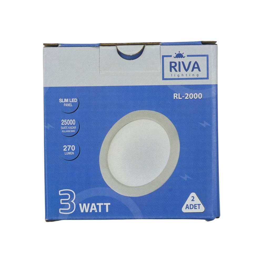 RL-2000 Riva 3W Sıva Altı Slim Led Panel