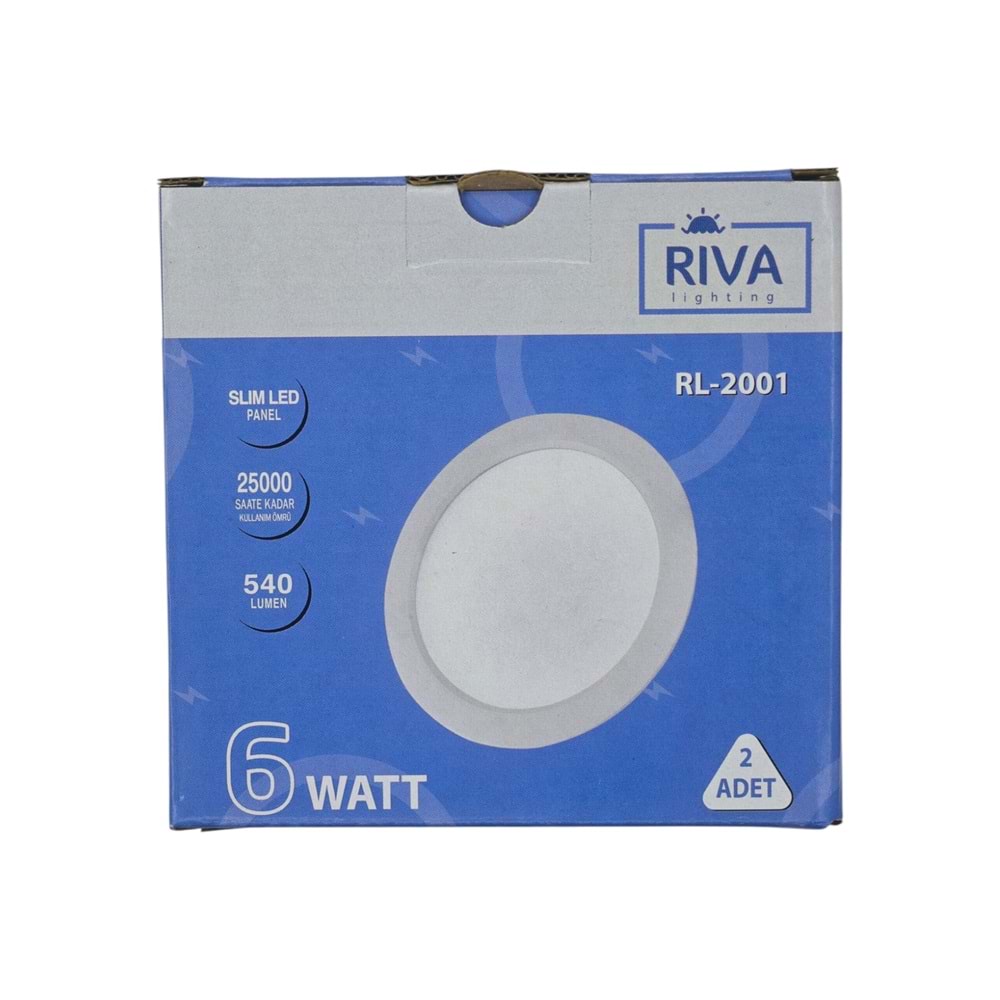 RL-2001 Riva 6W Sıva Altı Slim Led Panel