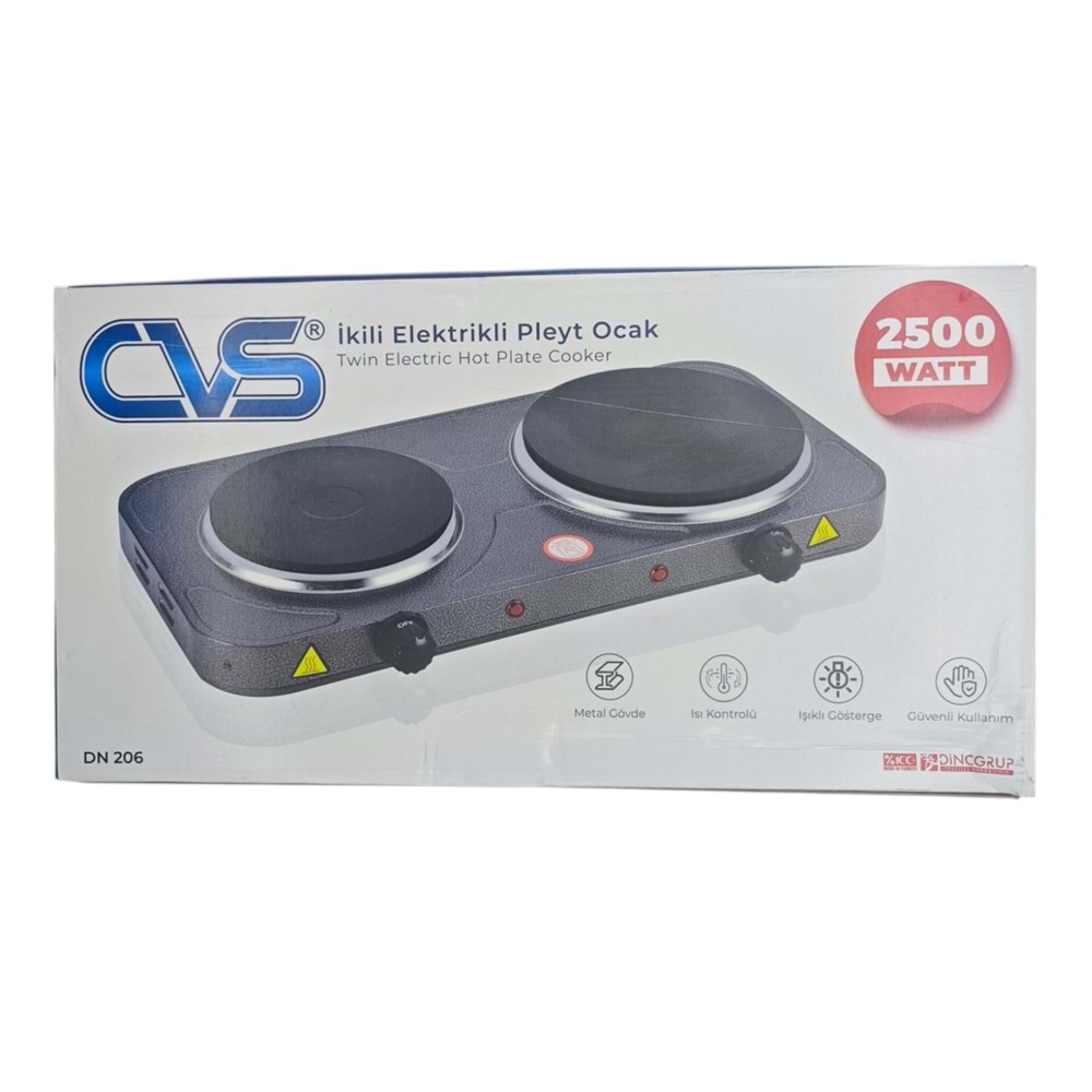 DN 206 CVS Elektrikli Çiftli Pleyt Ocak 2500W