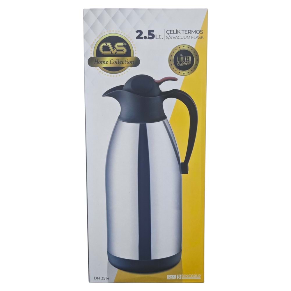 DN 3514 CVS Basmalı Çelik Termos 2.5lt