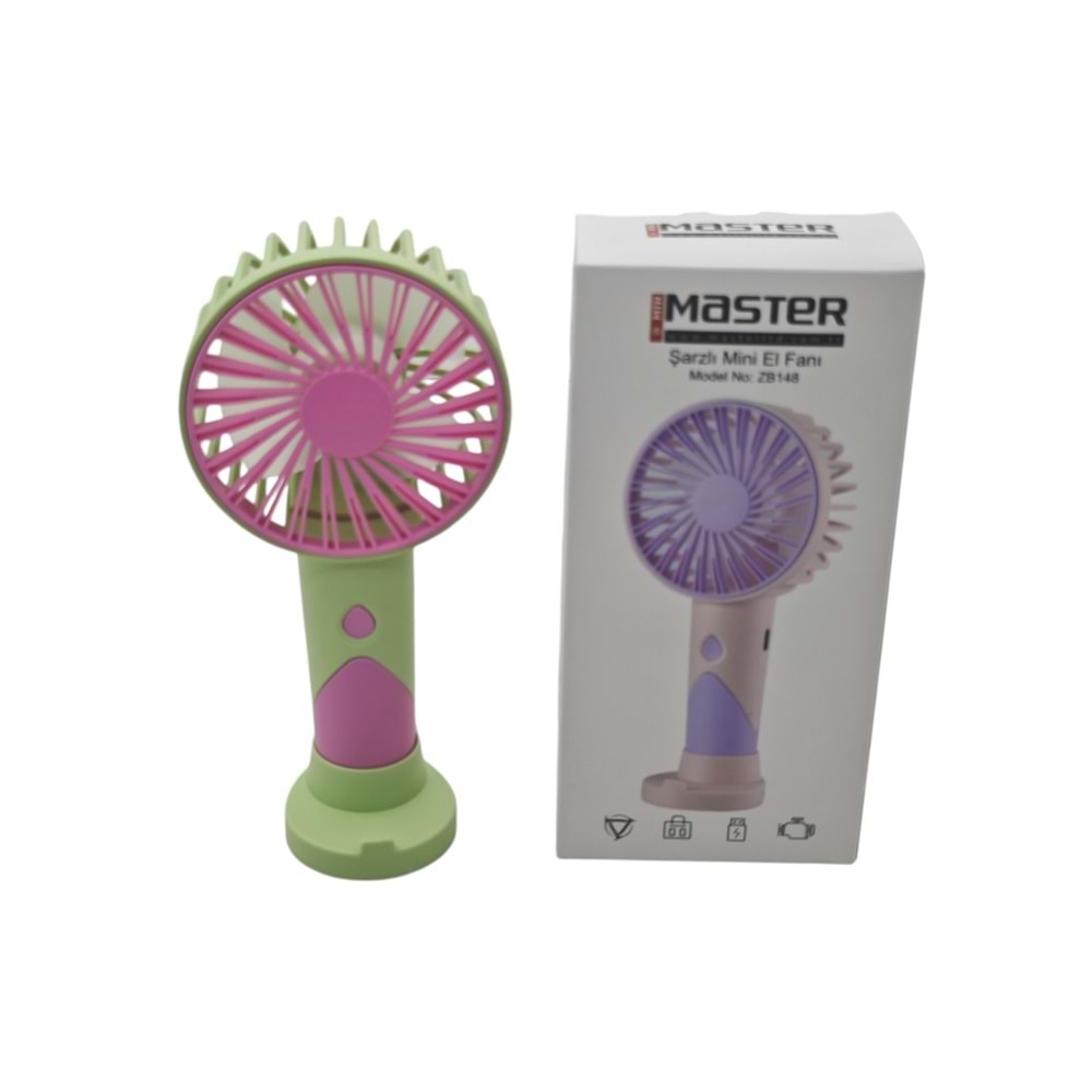 ZB148 Master Şarjlı Mini Fan - El Vantilatörü