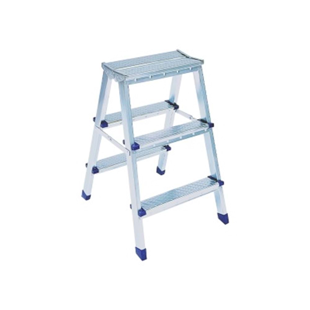 1203 Saraylı Metal Çift Çıkışlı Merdiven 3+3