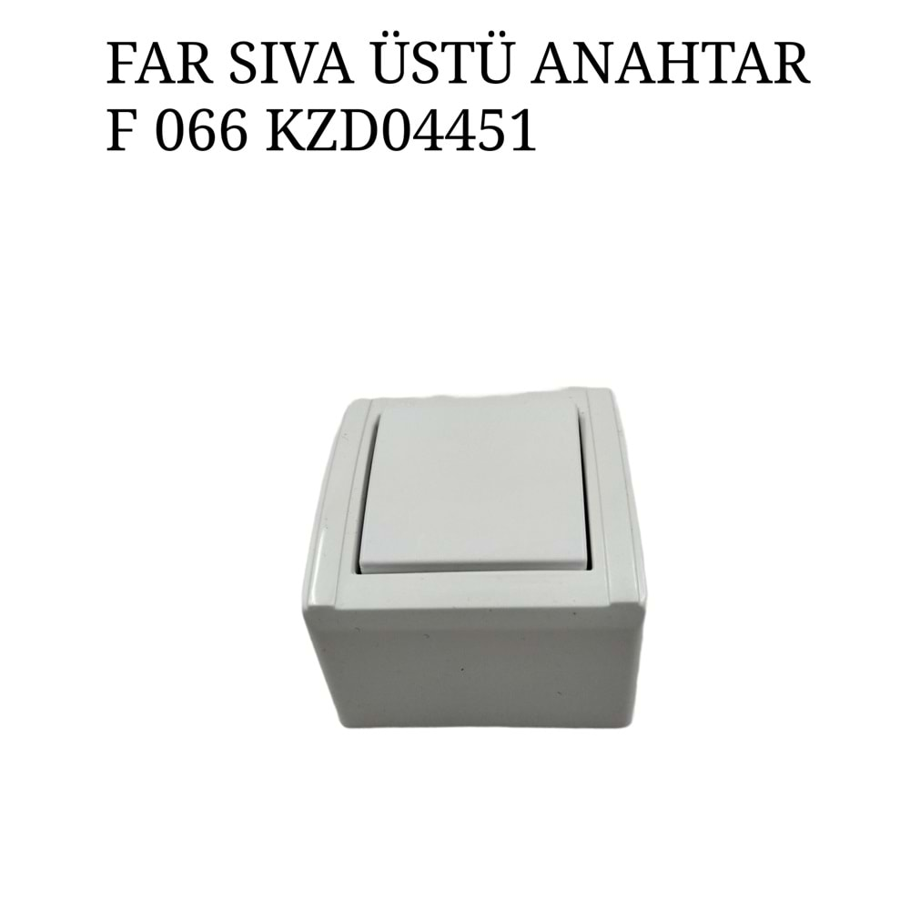 F 066 Far Sıva Üstü Anahtar - Kare