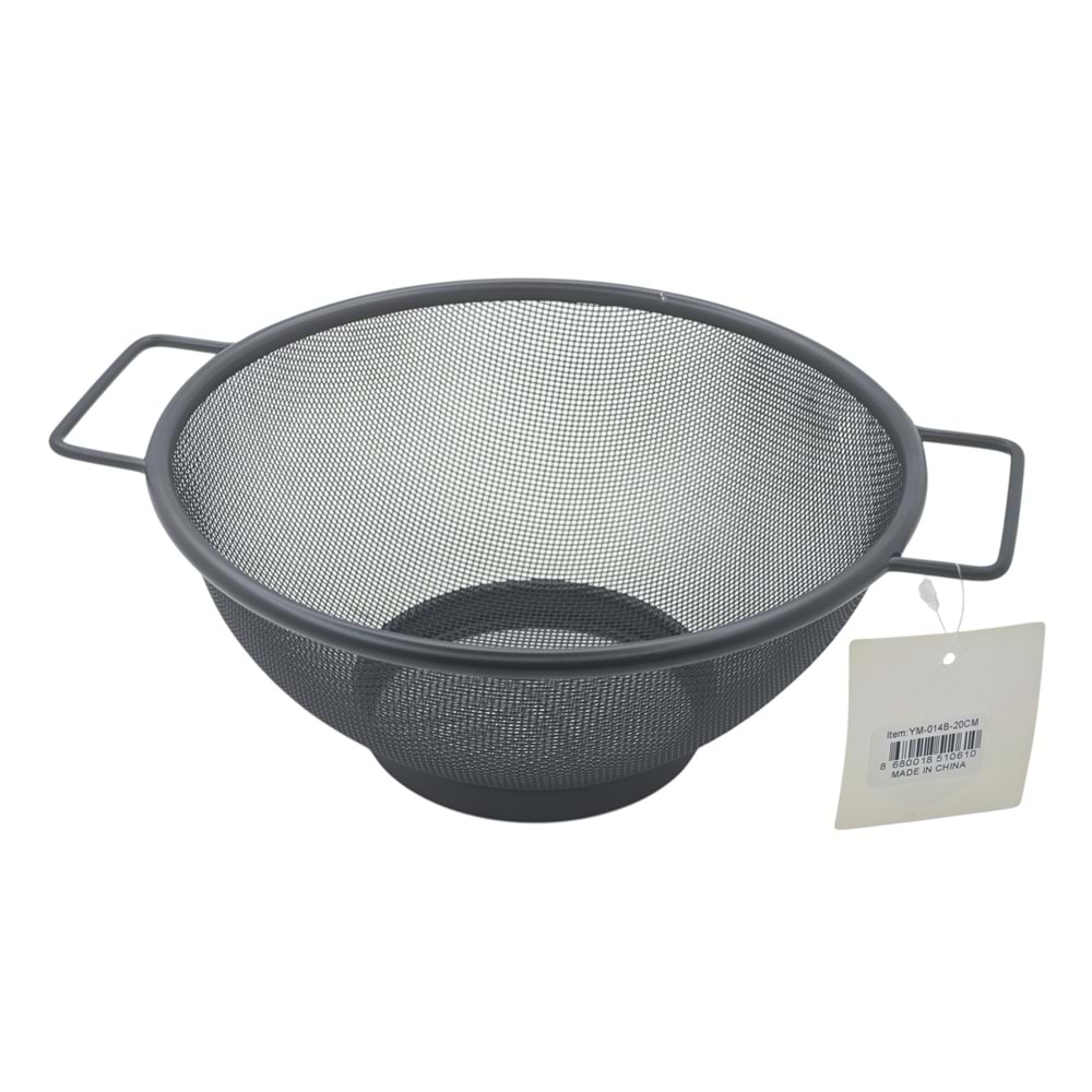 YM-014B-20 Özcan İthalat Metal Tel Süzgeç 20cm - Siyah