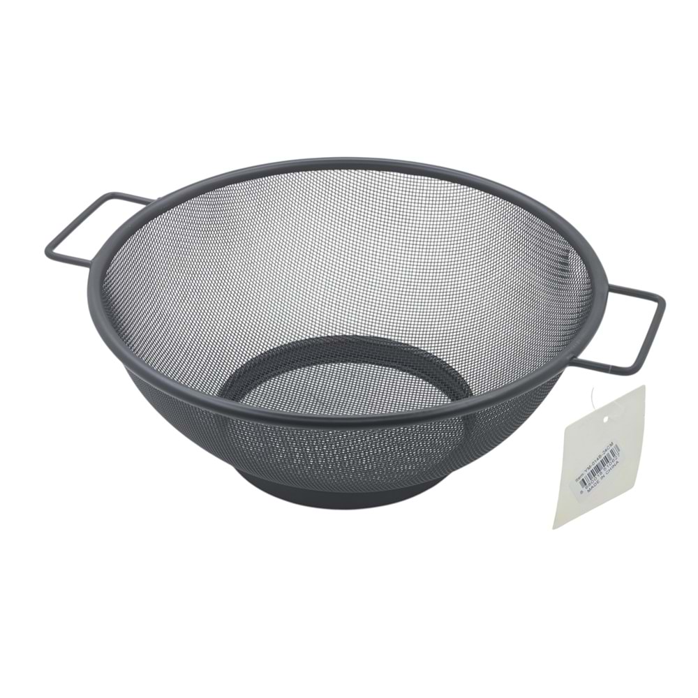 YM-014B-24 Özcan İthalat Metal Tel Süzgeç 24cm - Siyah