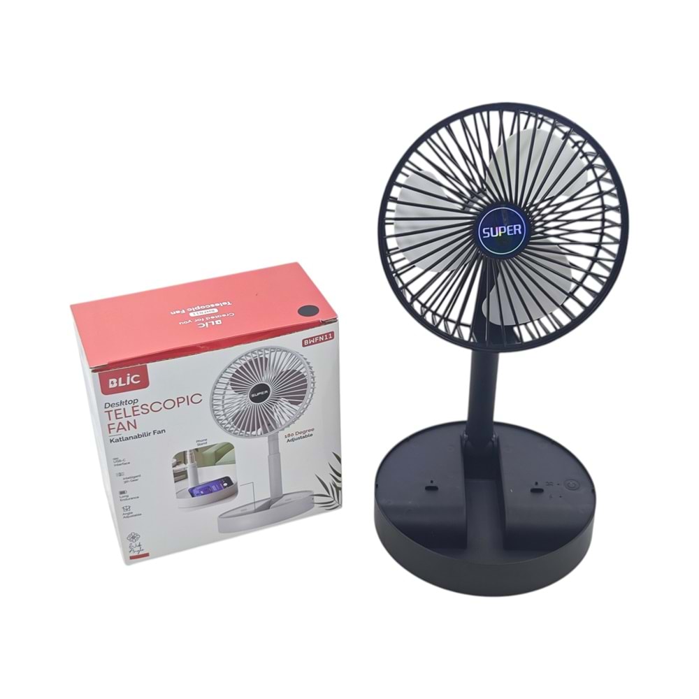 BWFN11 Blic Desktop Teleskopik Fan - Katlanır