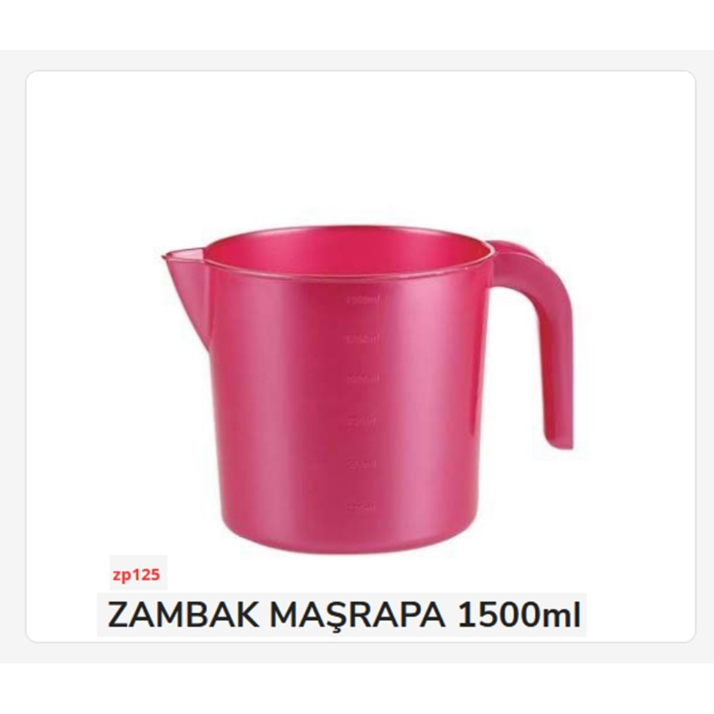 Zp125 Zambak Maşrapa 1500Ml (Geçmeli)