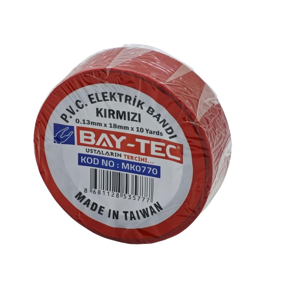 MK0770 BAY-TEC PVC ELEKTRİK BANTI (Kırmızı)